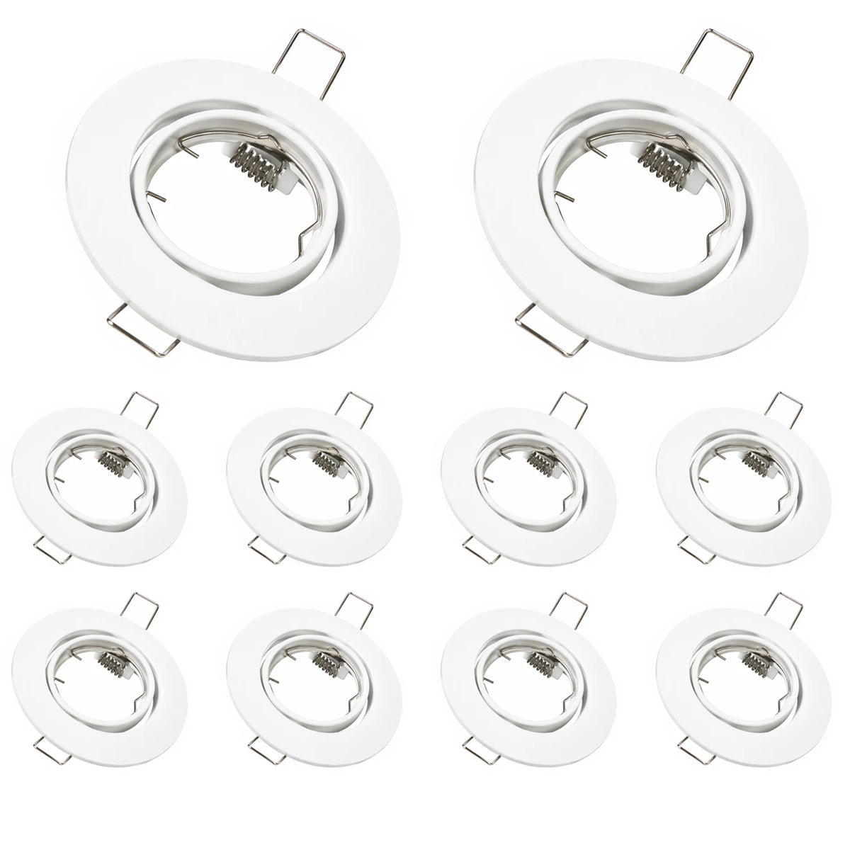 spots led modernes blancs gu10 downlights encastrables mr16 halogène 90260v métal rond