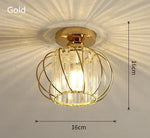lampe moderne cristal noir doré transparent rayures horizontales