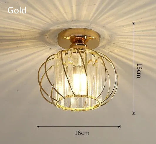 lampe moderne cristal noir doré transparent rayures horizontales