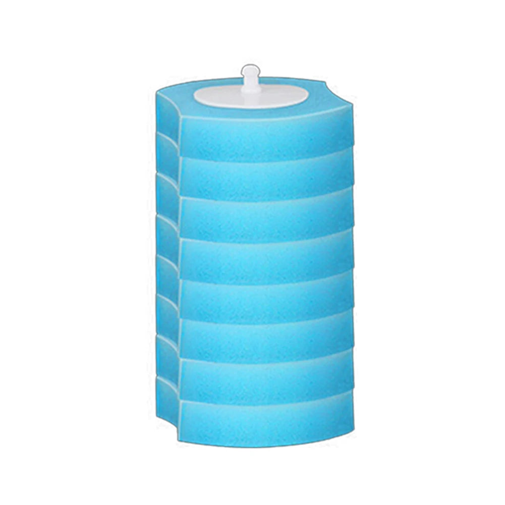 brosse toilette jetable 32 têtes remplacement moderne blanc bleu rond souple opaquet