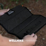 tapis pliable asseyant carreaux opaque alvéoles élastique minimaliste camping