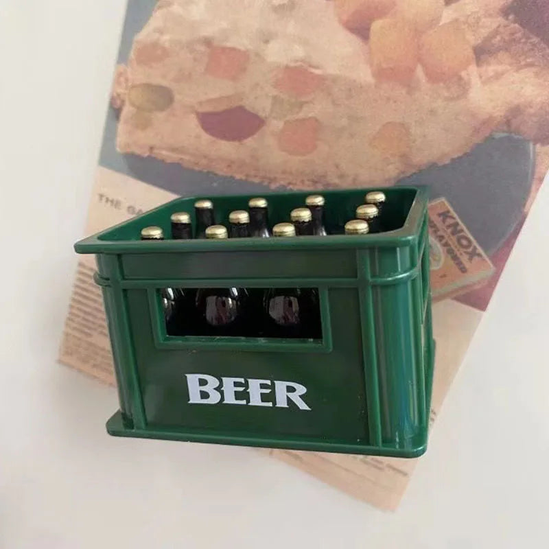 décapsuleur aimant mini caisse bière rouge vert BEER blanc pratique décoration maisonouvrier bouteille intégré