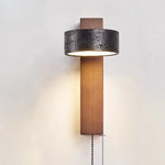 Applique murale LED moderne minimaliste pierre noire interrupteur chaîne japonais