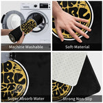 tapis sol personnalisé antidérapant imperméable rip curl motif surf noir jaune décoration maison