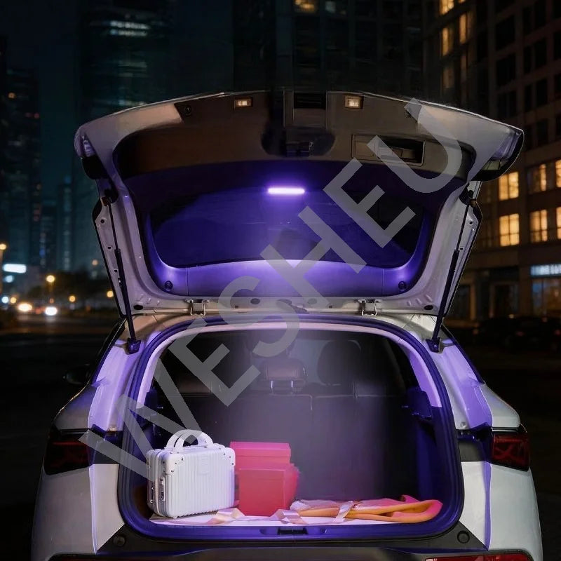 lampe coffre voiture led solaire rechargeable adhésif noir moderne sans fil détecteur mouvement