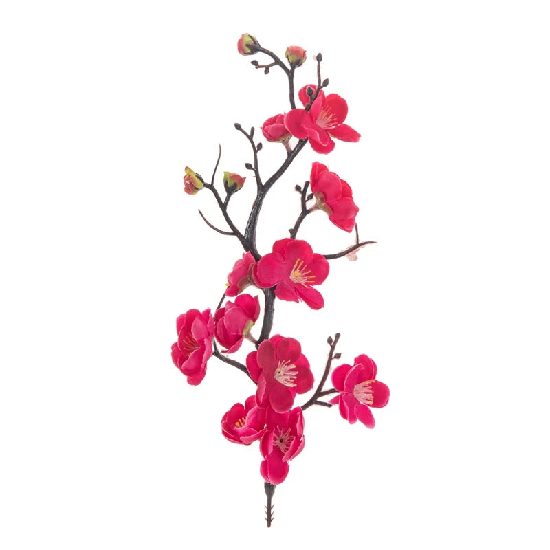 décoration mariage bouquet artificielle fleur prunier soie blanche rose rouge intérieure