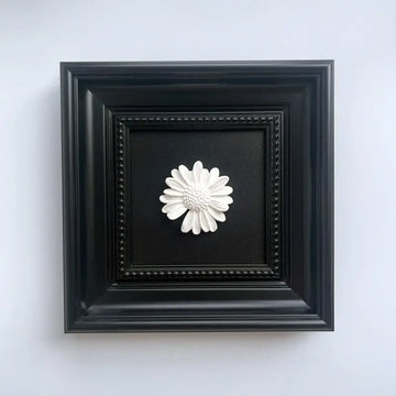 sculpture décorative blanche relief classique fixée mur blanc relief opacité classique