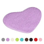 tapis forme cœur doux violet moderne 30x40cm antidérapant bain salon