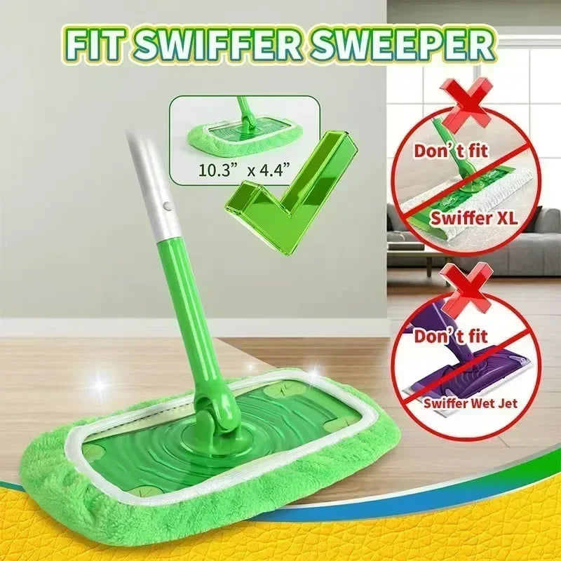 tampon microfibre vert doux absorbant clip pratique nettoyage sol meubles humidification écologique rechargeable