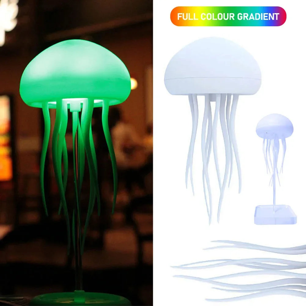 lampe led forme méduse tentacules base plate couleur multicolore moderne veilleuse ambiance