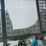 voile d'ombrage blanche maille haute densité protection solaire jardin balcon auvent