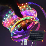 ruban led solaire multicolore moderne adhésif contrôleur télécommande batterie led individuellesextérieur jardin patio