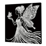 tableau décoratif brillantes motifs papillon art détaillé personnage dessins animés 25cm 25cm
