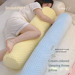 coussin sommeil crème jaune bleu rose texture points moderne confortable polyester coton
