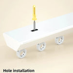 rideau support moderne blanc rondelles noires invisible guide double simple aluminium alloy