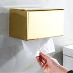 support papier toilette noir rangement moderne boîte lingettes adhésif