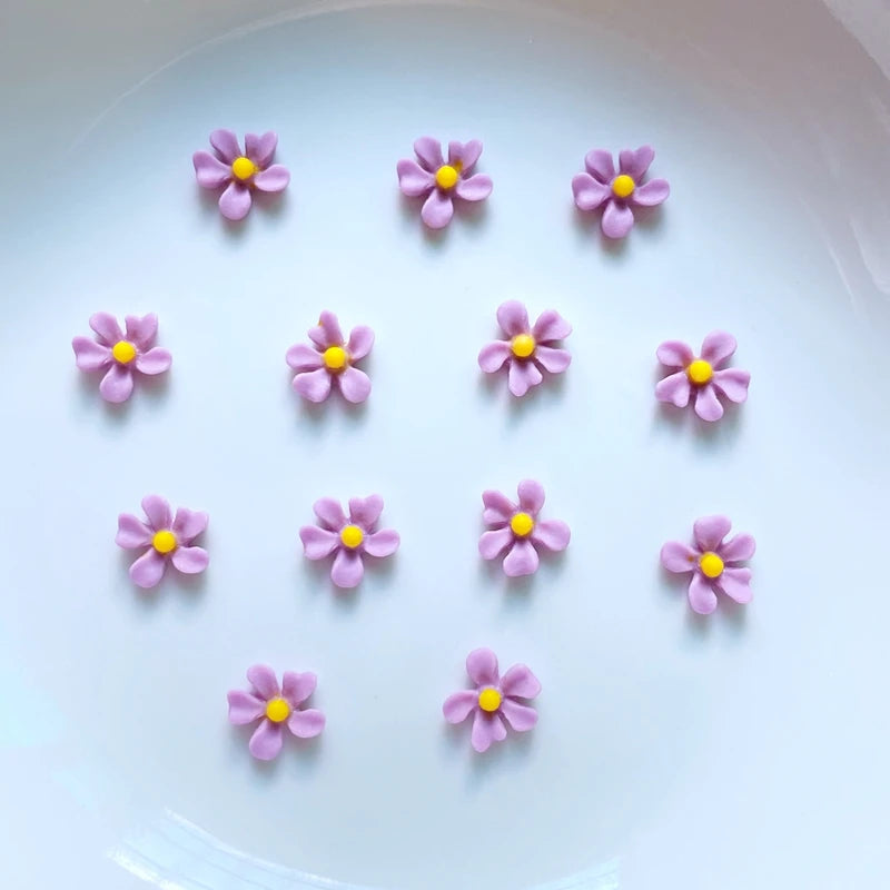 ornements résine fleurs colorées décoration bijoux accessoires coiffure enfantine simple 6mm