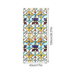 film adhésif vitrail art déco motifs géométriques floraux couleurs vives opaques anti reflets