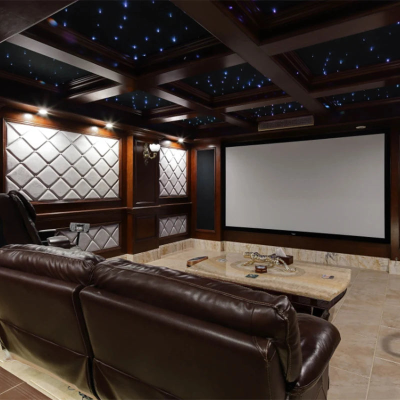 écran projecteur acoustique transparent tissé blanc clips moderne 60 230 pouces