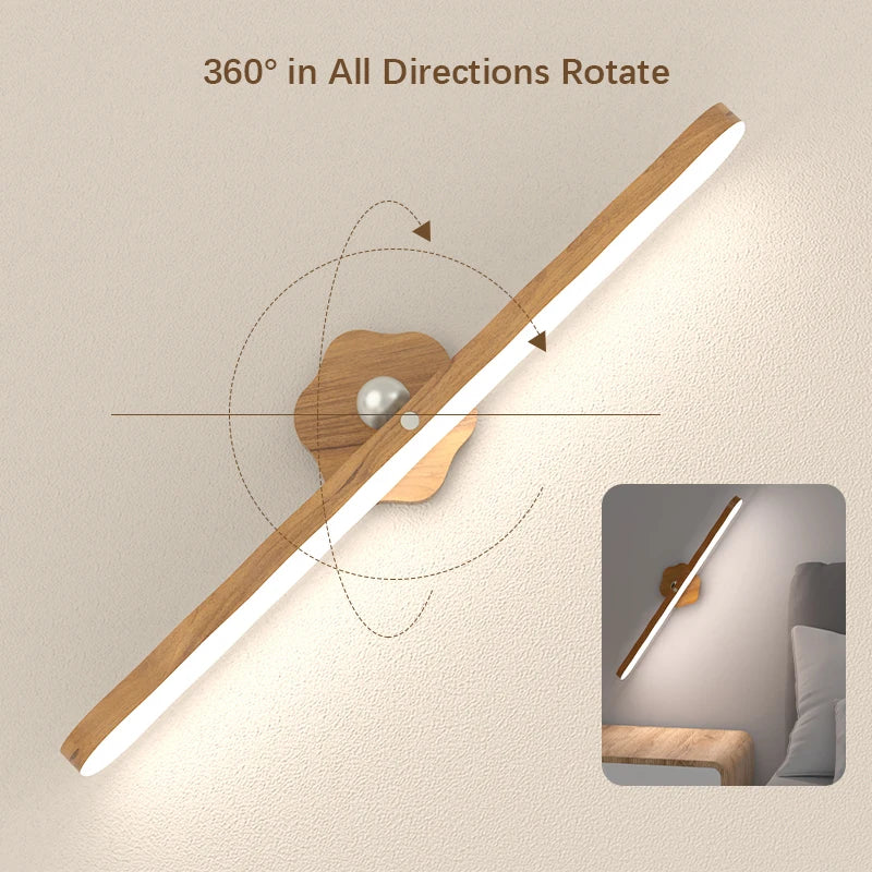 lampe poser bois naturel blanc aimant intégré bouton tactile moderne minimaliste led warm white