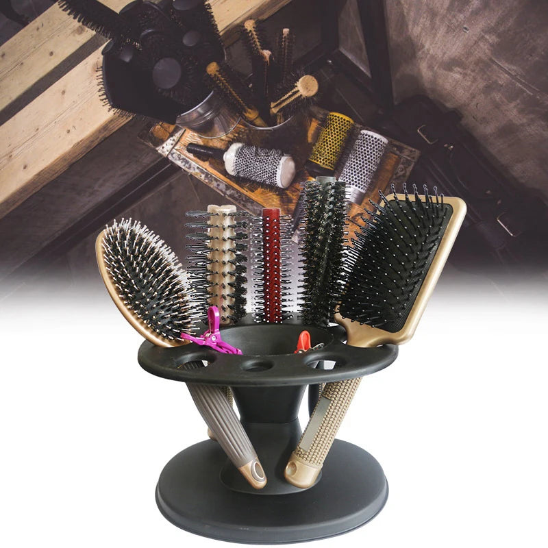 porte outils coiffeur présentoir brosses ciseaux peigne salon noir rose bleu professionnel utilitaire