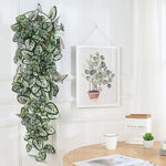 guirlande artificielle feuilles vertes moderne extérieur accrochable 100cm 66feuilles 25cm diameter