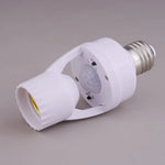 adaptateur prise e27 detecteur mouvement pir blanc moderne pratique led 30w interrupteur auto
