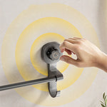 porte serviettes mural noir suction moderne salle bain hang towels adhésif
