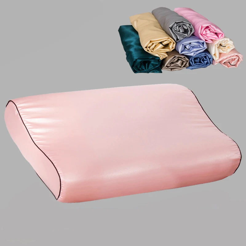 taies d'oreiller soie uni moderne respectueux environnement zip beige blanc rose clair vert foncé