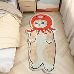 tapis sol chambre coucher motif chat mignon doux décoratif antidérapant maison