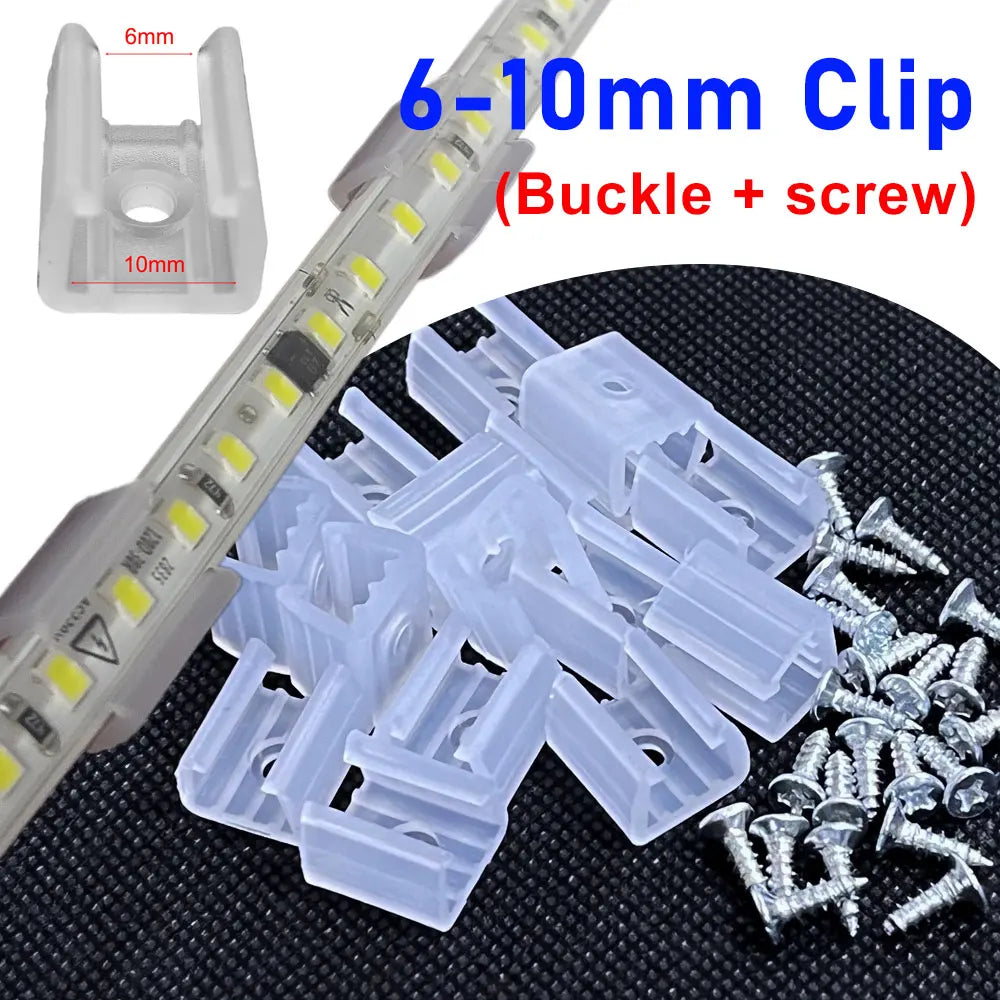 fixation clips vis mur ruban led blanc points lumineux moderne certification fcc rohs