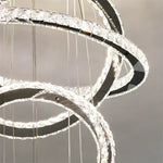 suspension lumineuse moderne acier inoxydable blanc noir strass brillant 2000 82000 lumens 90 260v