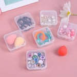 boîtes rangement transparentes plastique bijoux éponges rubans petits objets organisation pratique compact