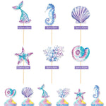 supports cupcakes sirène bleu rose anniversaire thème poisson corail festive