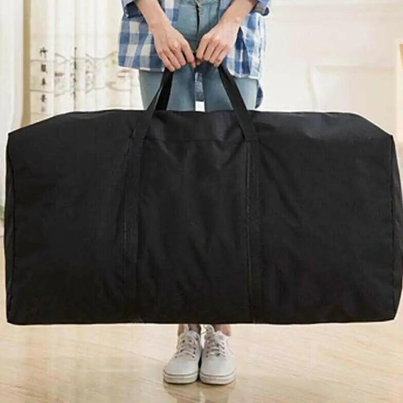 sac rangement noir tissu imperméable poignées amovibles anti poussière opacité robuste voyage utilitaire texturé