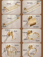 accessoires salle bain doré porte serviettes crochet classique finition antique fixations murales ensemble quincailleries
