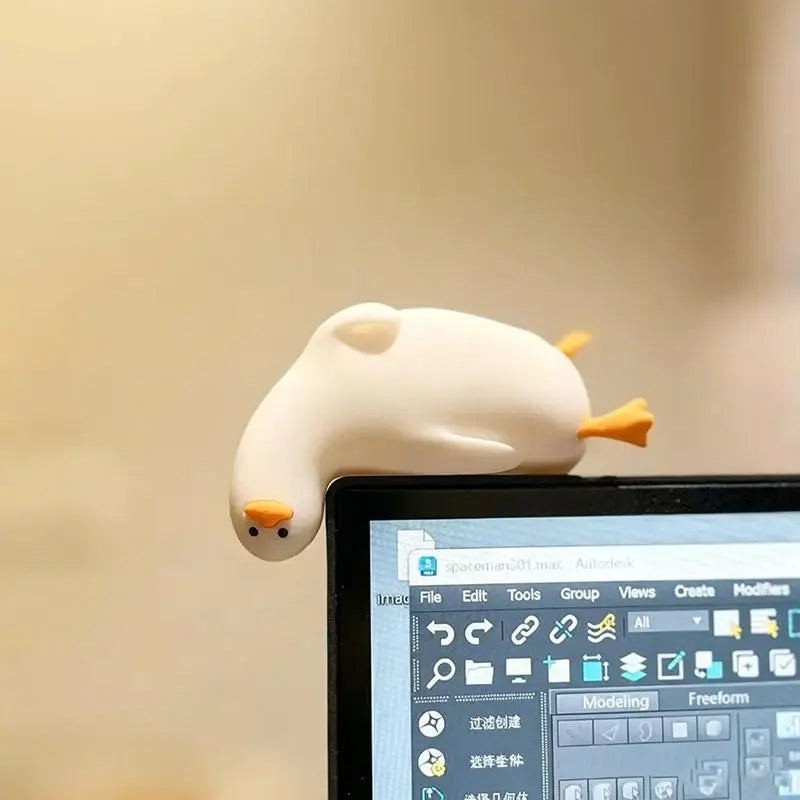 figurine canard blanc jaune rose vert bleu moderne adhésif étagère livres chambre enfant bibliophile