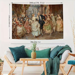 toile d'art multicolore scène historique personnages élaborés classique tapisserie intérieurcoration mur