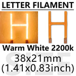 lettres lumineuses orange modernes minimalistes décoration noël fêtes 2200k LED warm white