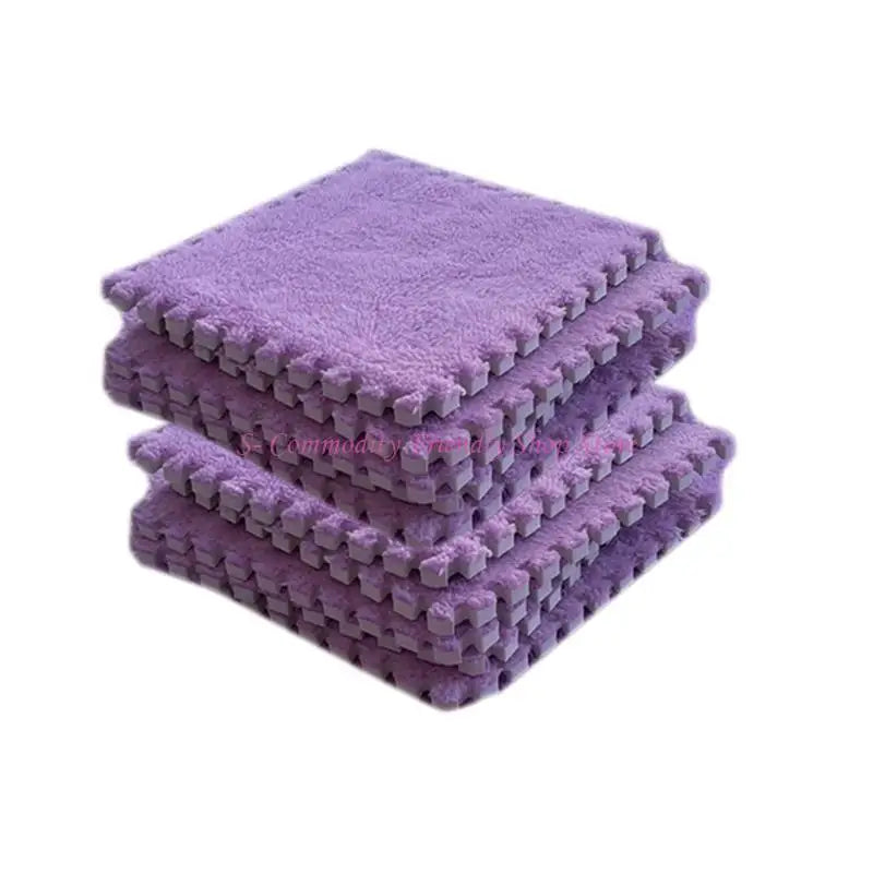 tapis sol carreaux géométriques beige blanc rose violet moderne 30cm 30cm