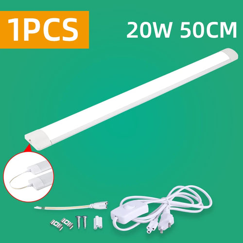 tube led blanc moderne 180° 20w 30w 40w 0.6m 0.9m 1.2m 5500k 7000k