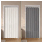 rideau vertical pliant polyester blanc noir gris rayures moderne opacité