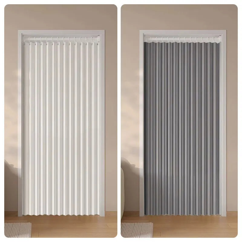rideau vertical pliant polyester blanc noir gris rayures moderne opacité