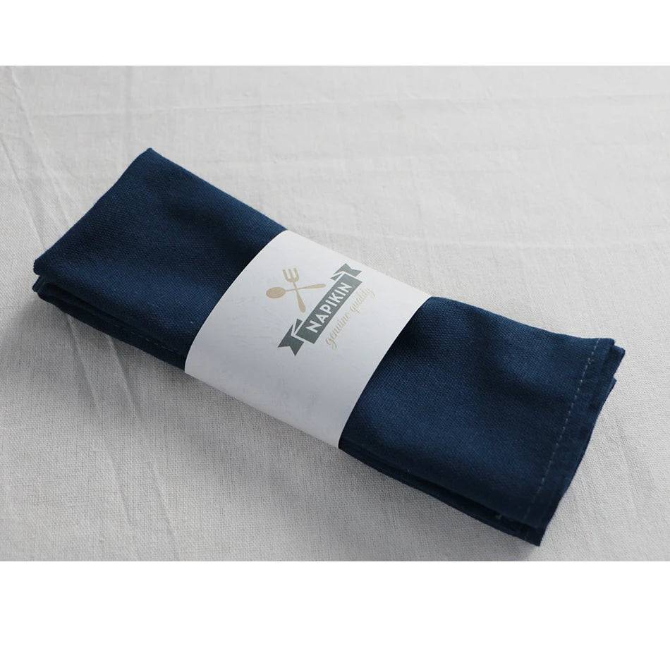 serviettes poly cotton unies 30x45cm classiques clips métalliques couleur rouge noir vert orange