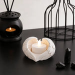 bougeoir forme coeur ailes ange decoration blanche spirituelle zen maison chambre