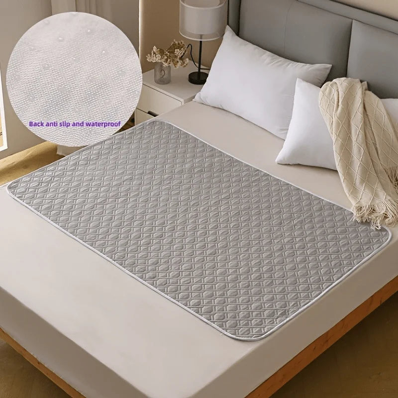 protège matelas imperméable anti fuite gris bleu clair quilté confortable moderne 70x90cm 80x120cm 100x150cm