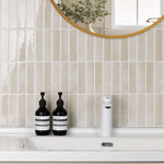 autocollants carrelage moderne beige clair imperméable facile nettoyage résistant eau chaleur surfaces bois verre