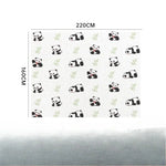 tapis pique nique jetable imperméable blanc noir vert panda bambou moderne cartoon 160 220cm