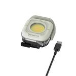lampe torche gris jaune led rechargeable clip portable 600 lumens variateur modernèle