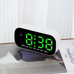 horloge numérique LED multi fonctions alarme date temps blanc vert bleu moderne